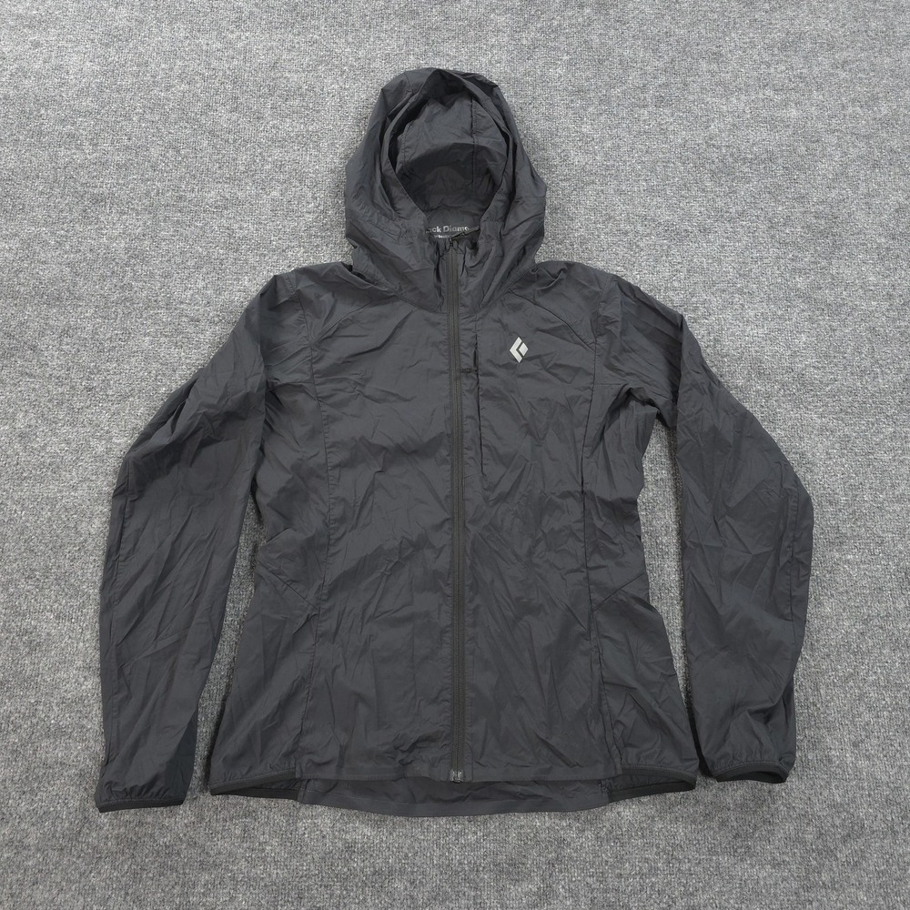 Black Diamond Jacket Womens Large Black Alpine Start Hoody Hiking Outdoors
